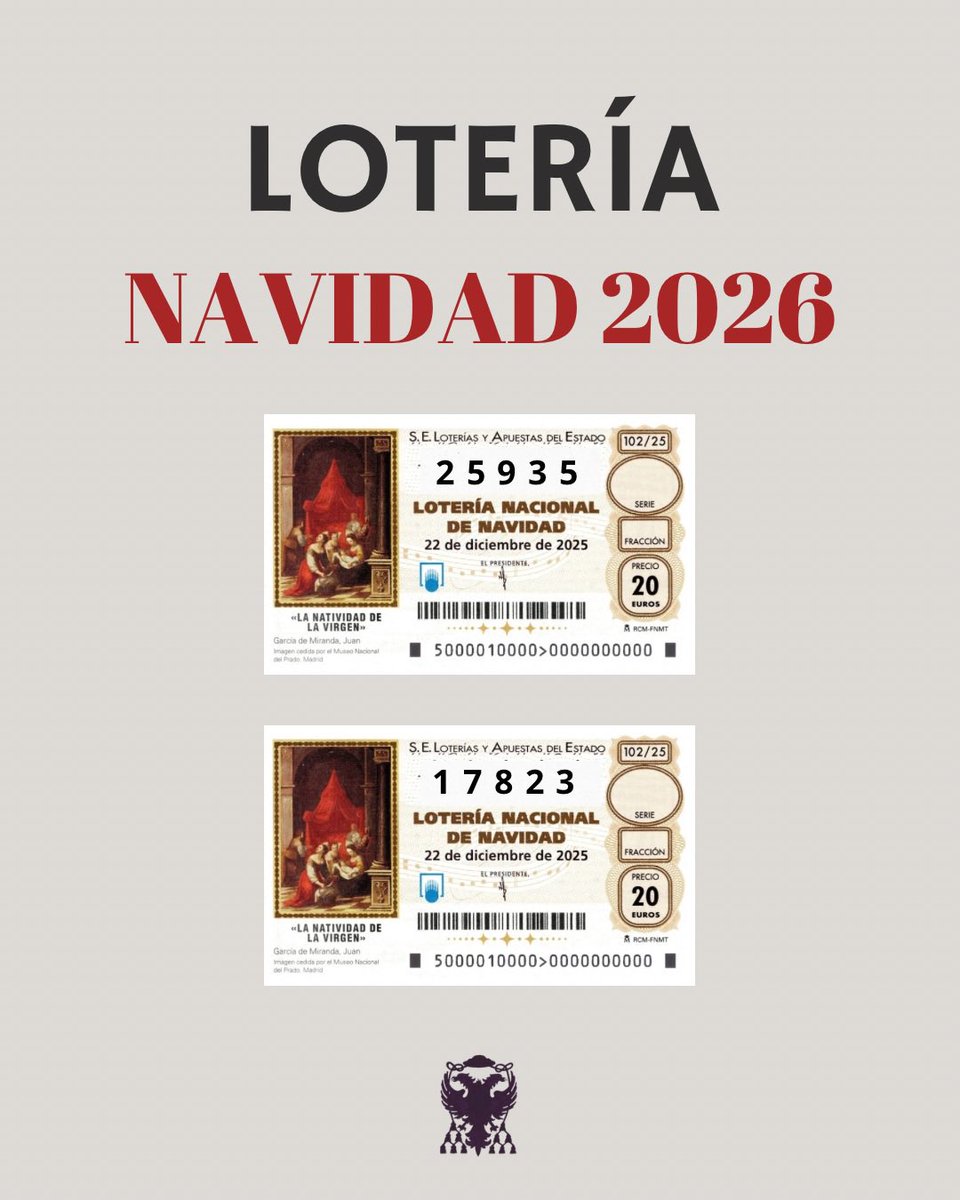 AmoryCaridad's tweet photo. ⭐️ LOTERÍA DE NAVIDAD

Ya está disponible la lotería de Navidad de la Cofradía.

➡️ Puedes adquirir tu décimo a través de este enlace: https://t.co/hdp84zrGMS

🗓️ O de manera presencial mañana, miércoles 30 de septiembre a partir de las 20:30 en la Casa Hermandad, y todos los días de atención al hermano.

#CofradíasMLG
