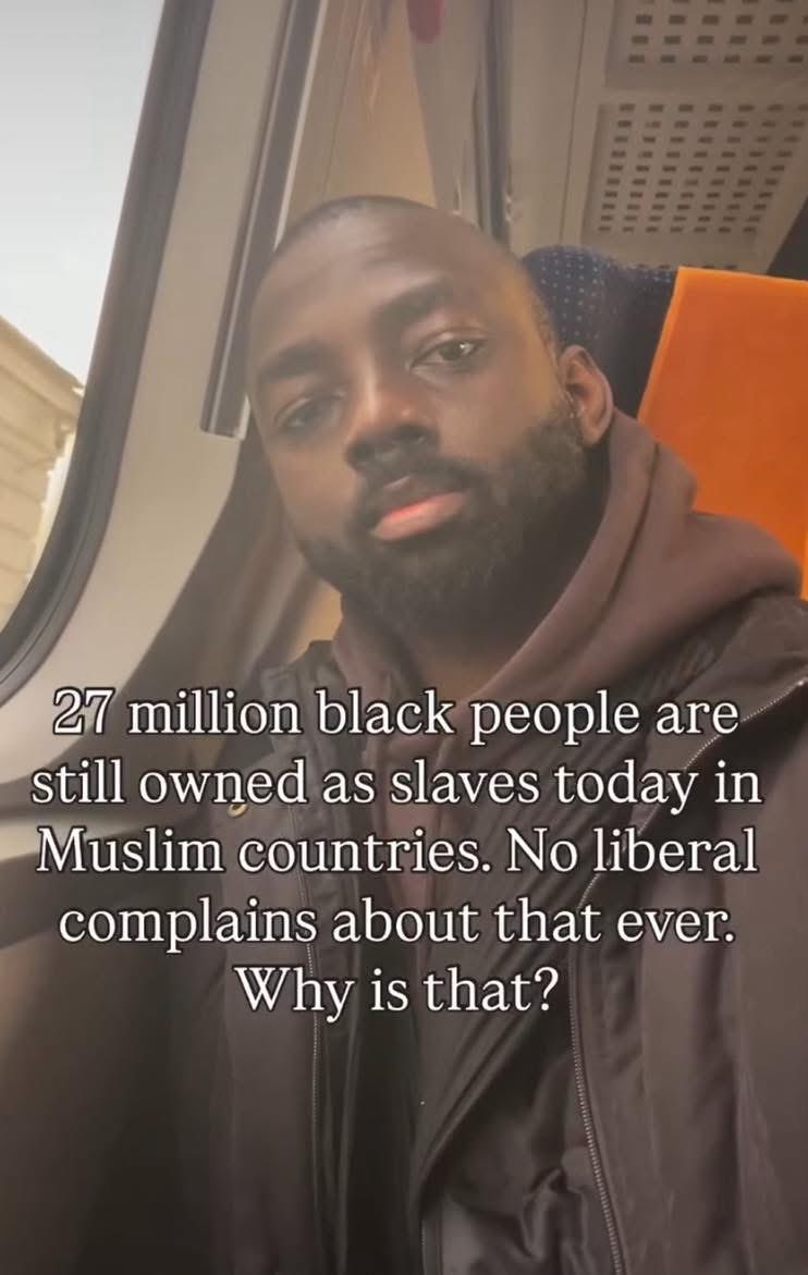 OLEM1374251's tweet photo. @Rstowitts We ended slavery in white countries only!!!
Many muslim shit hole countries still buy, sell and keep slaves in 2026!!! https://t.co/Asbeuct8Ly