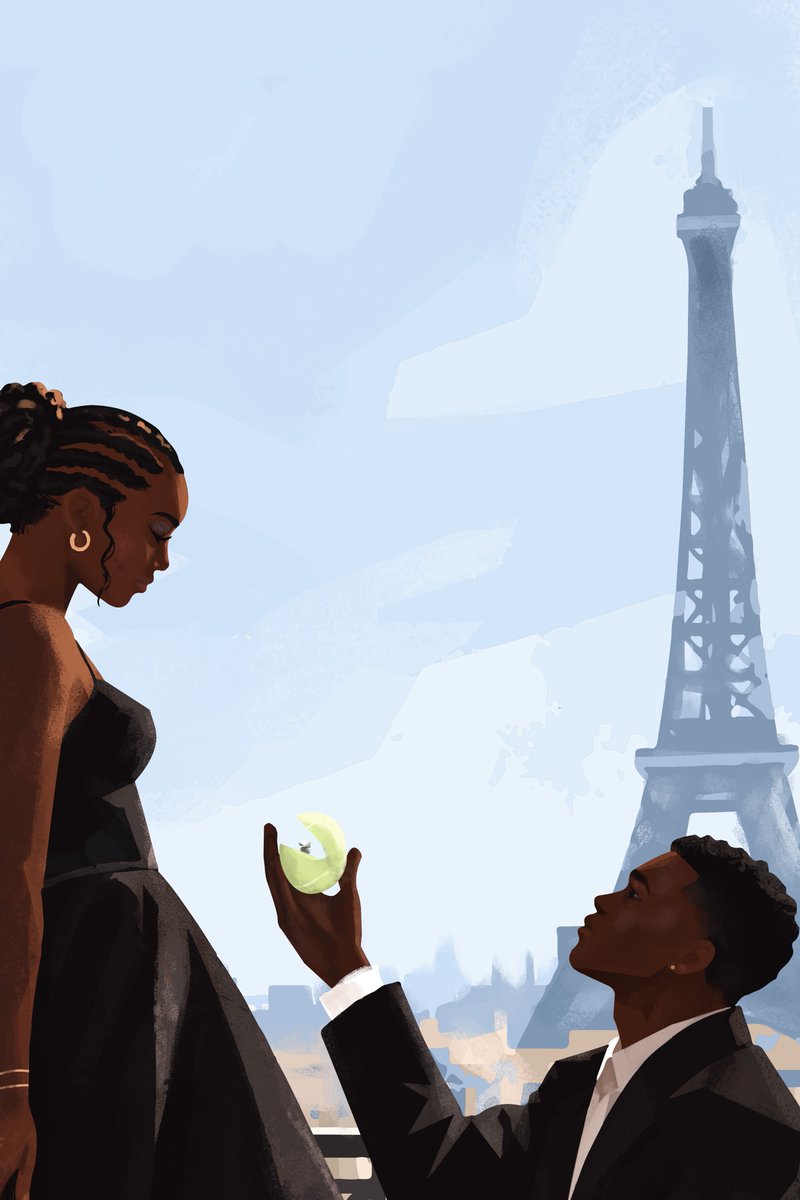 therealJayarts's tweet photo. Court Proposal💍👰🏾🎾
My new painting. https://t.co/9ZYZccyXQs