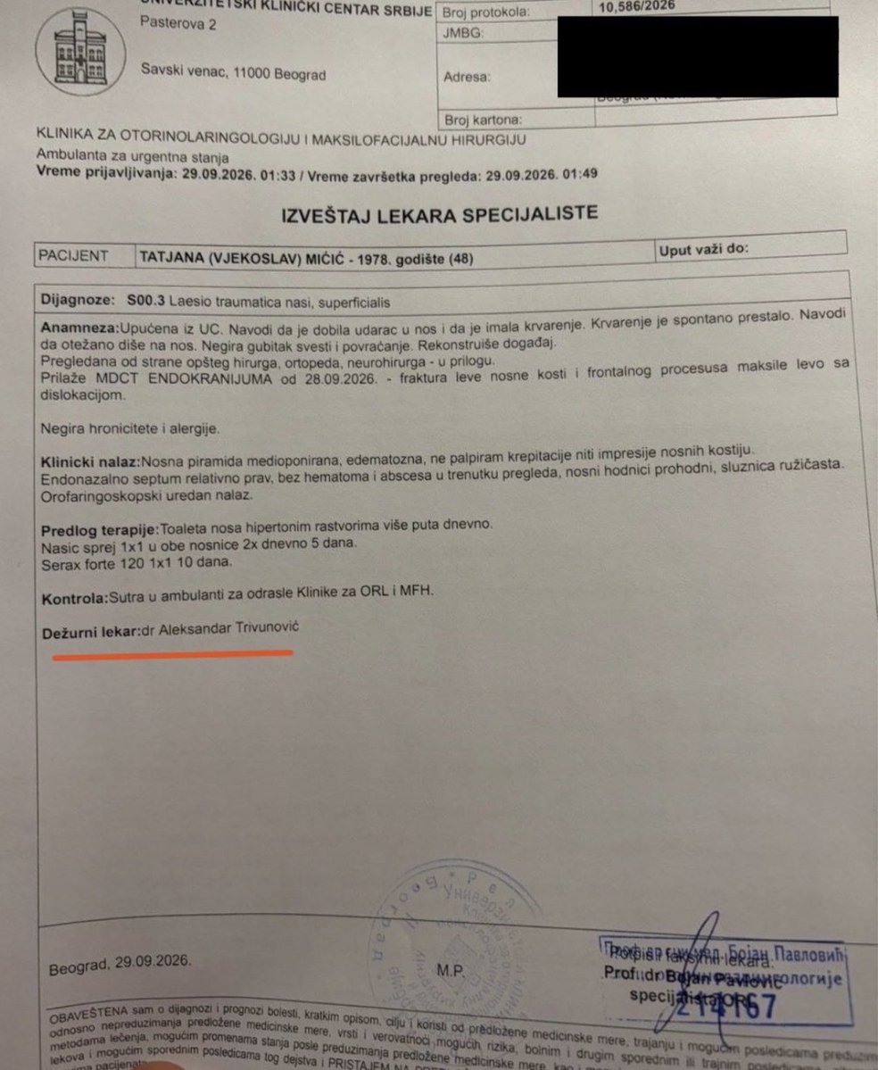 OlgicaRajkovic's tweet photo. Ukoliko ovaj lekar ne postoji na klinici ili sinoć nije bio tu svi da idu na robiju https://t.co/5y2j83EEjF