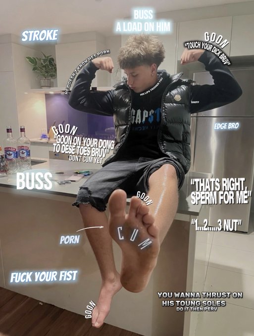 KinkyParadise21's tweet photo. Goon to white boy goon caps 
#gooncap #gooncaps #genz #goon #gooner #feet #pits https://t.co/EKqZufwgNp