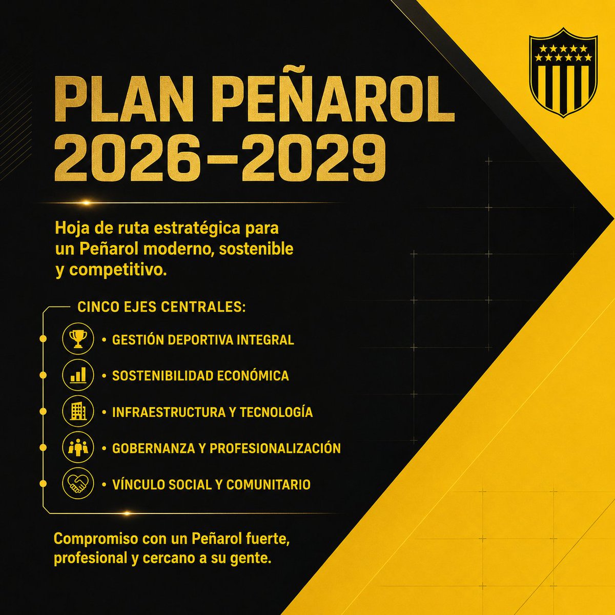 lazzarinocarlos's tweet photo. Voy a compartir todas las imágenes que componen el Plan Peñarol 2026–2029, un trabajo que comenzamos a desarrollar desde enero de este año.

Para quienes  “critican” por utilizar IA: sí, las imágenes fueron realizadas con IA, pero todo su contenido fue extraído del Plan matriz, elaborado en PDF. La herramienta fue simplemente el medio para presentar visualmente sus contenidos.

La idea es que puedan conocer cómo se estructura este programa estratégico y todos los temas que aborda.

El Plan completo puede descargarse en https://t.co/LRO2EECCAD.