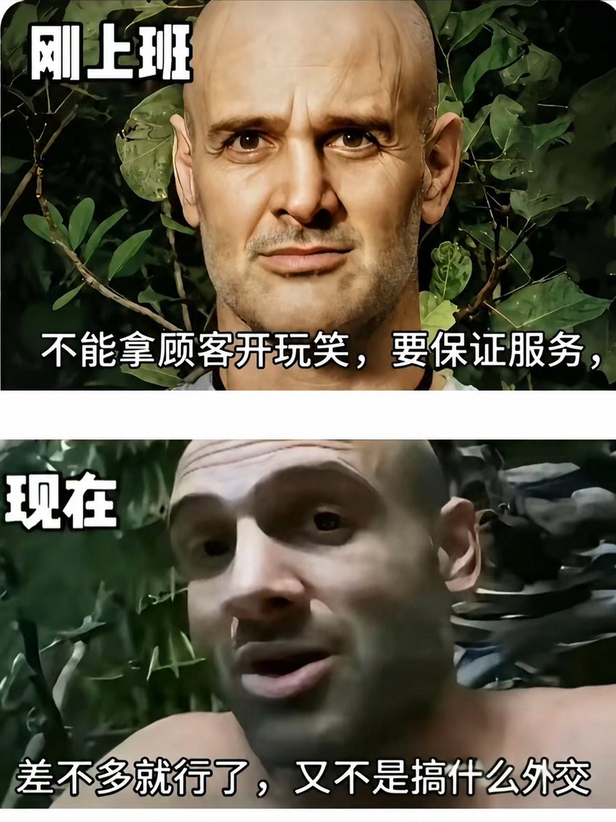 chn1343951's tweet photo. 刚来工作  vs   工作一断时间后 https://t.co/GEAnXlMPj5