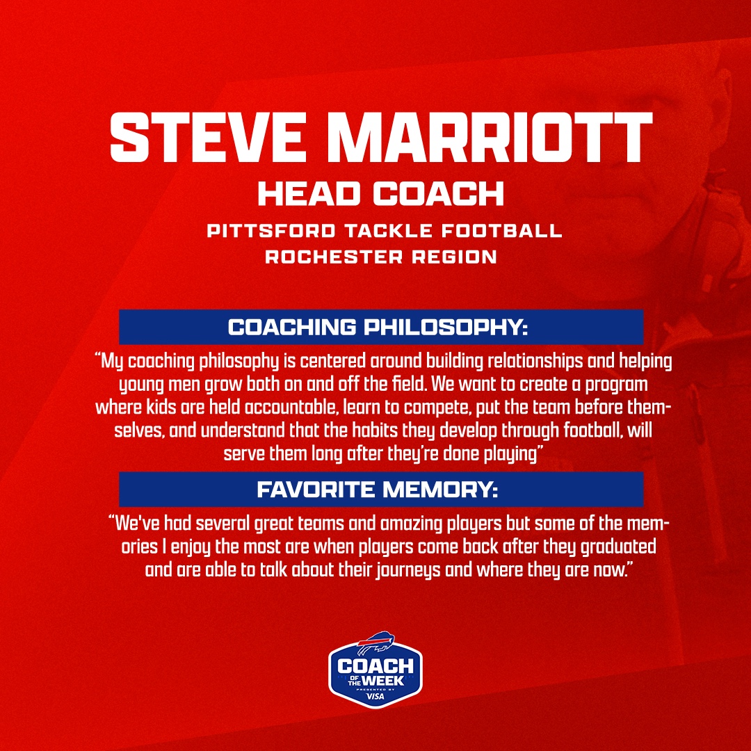 BuffaloBills's tweet photo. Congratulations to our Week 4 Coaches of the Week, Michael Cieslik and Steve Marriott! 

@visa | #BillsMafia