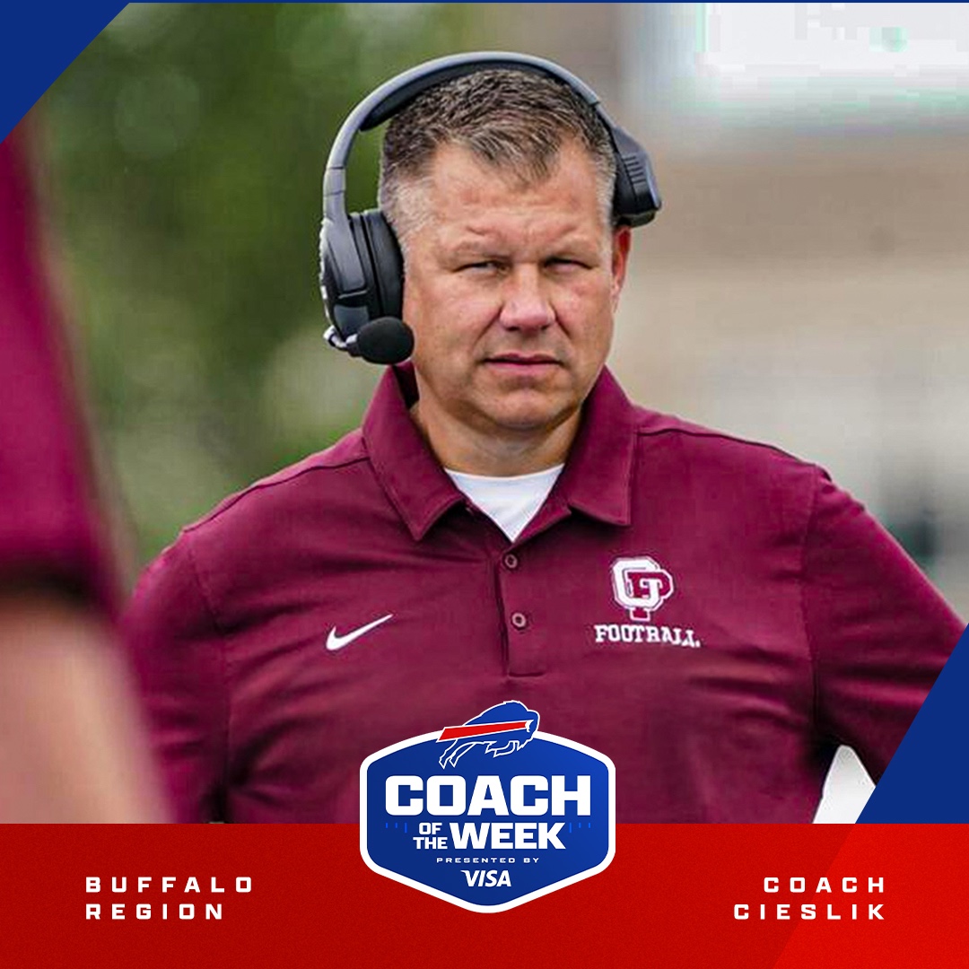 BuffaloBills's tweet photo. Congratulations to our Week 4 Coaches of the Week, Michael Cieslik and Steve Marriott! 

@visa | #BillsMafia