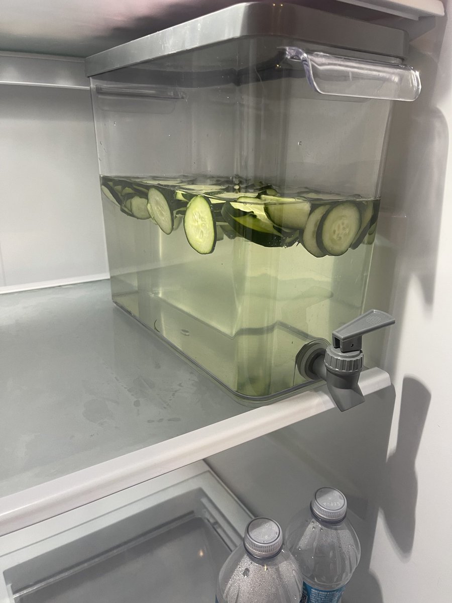 RelaxJas12's tweet photo. Regular water can get the job done, it’s great!

But after multiple heated classes in a week, I love a nice coconut water or making cucumber water. The Sol ti is structured water - first time trying it! https://t.co/feYVzoKxr5