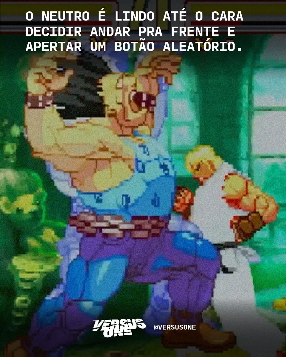VersusOne_'s tweet photo. Não é uma derrota massacrante, é apenas uma coleta prolongada de dados para virar vencer o meu oponente no futuro 🤓☝️
#VersusOne #FGC #JogosDeLuta https://t.co/6OUqnnDKEL