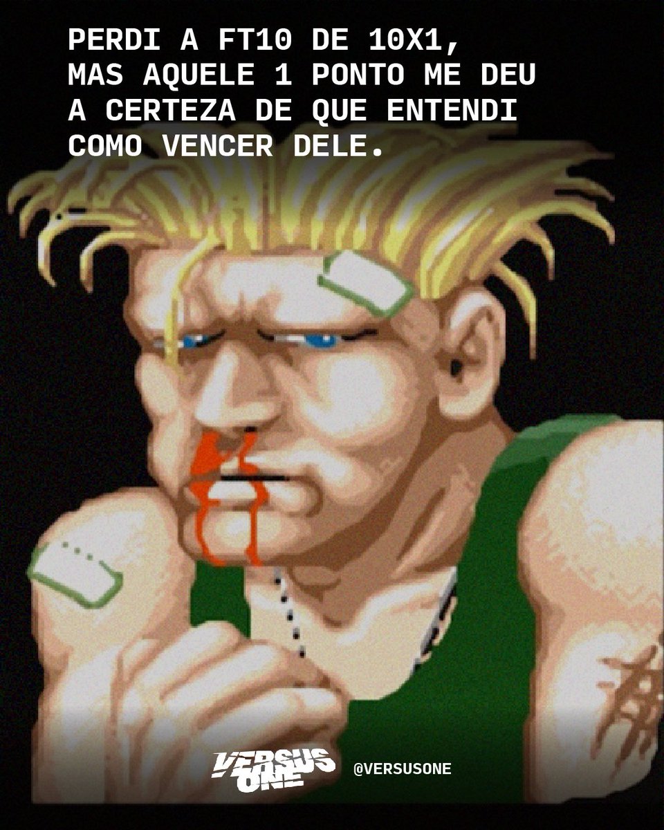 VersusOne_'s tweet photo. Não é uma derrota massacrante, é apenas uma coleta prolongada de dados para virar vencer o meu oponente no futuro 🤓☝️
#VersusOne #FGC #JogosDeLuta https://t.co/6OUqnnDKEL