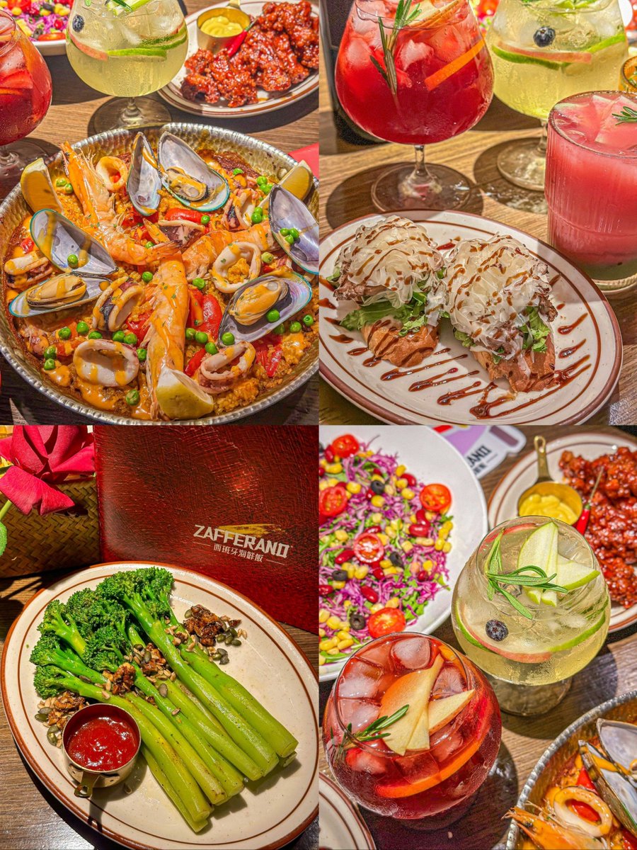 JenelleNunvy's tweet photo. [Feliz Día de la Cerveza! Prueba nuestra paella marinera con sangría especial, solo hoy en nuestro restaurante. Te esperamos!]， https://t.co/yjmr9Kbdld