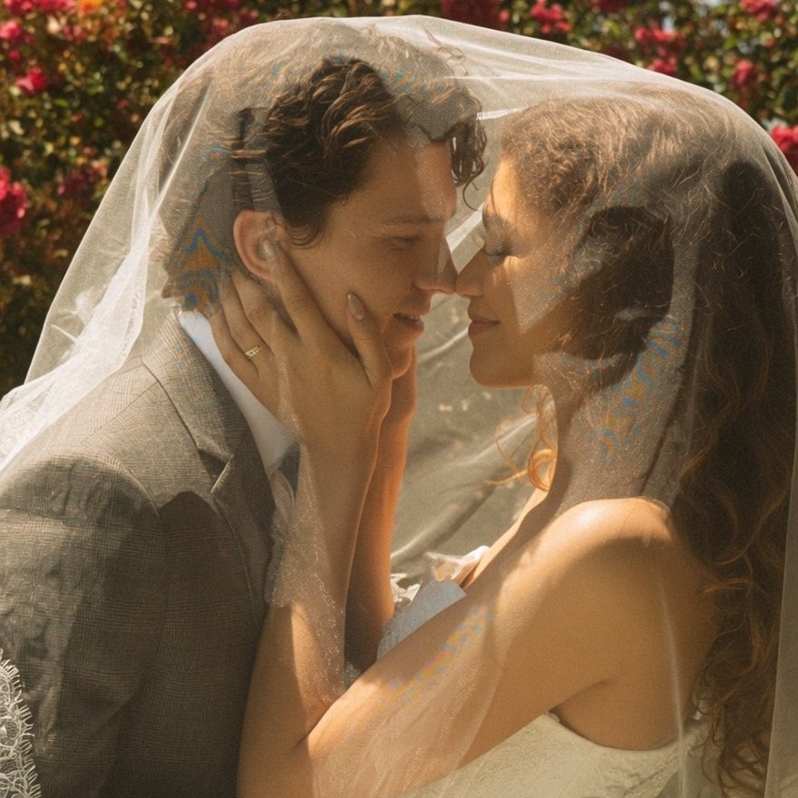 DicussingFrodo's tweet photo. Zendaya and Tom Holland stun in new officially released wedding &amp; honeymoon photos. https://t.co/UniW9v8FDm