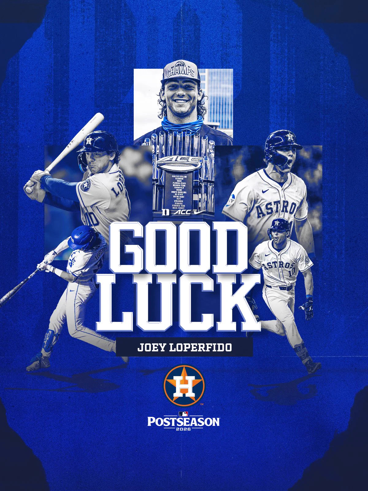 Good luck Joey Loperfido with the Houston Astros for postseason baseball