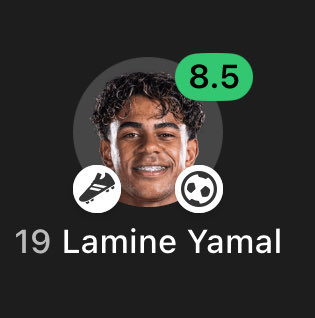 officiall_logo's tweet photo. Please you people should tell “better than Yamal” fans that this is just first half rating oh 😂 https://t.co/5iiXwz6vkd