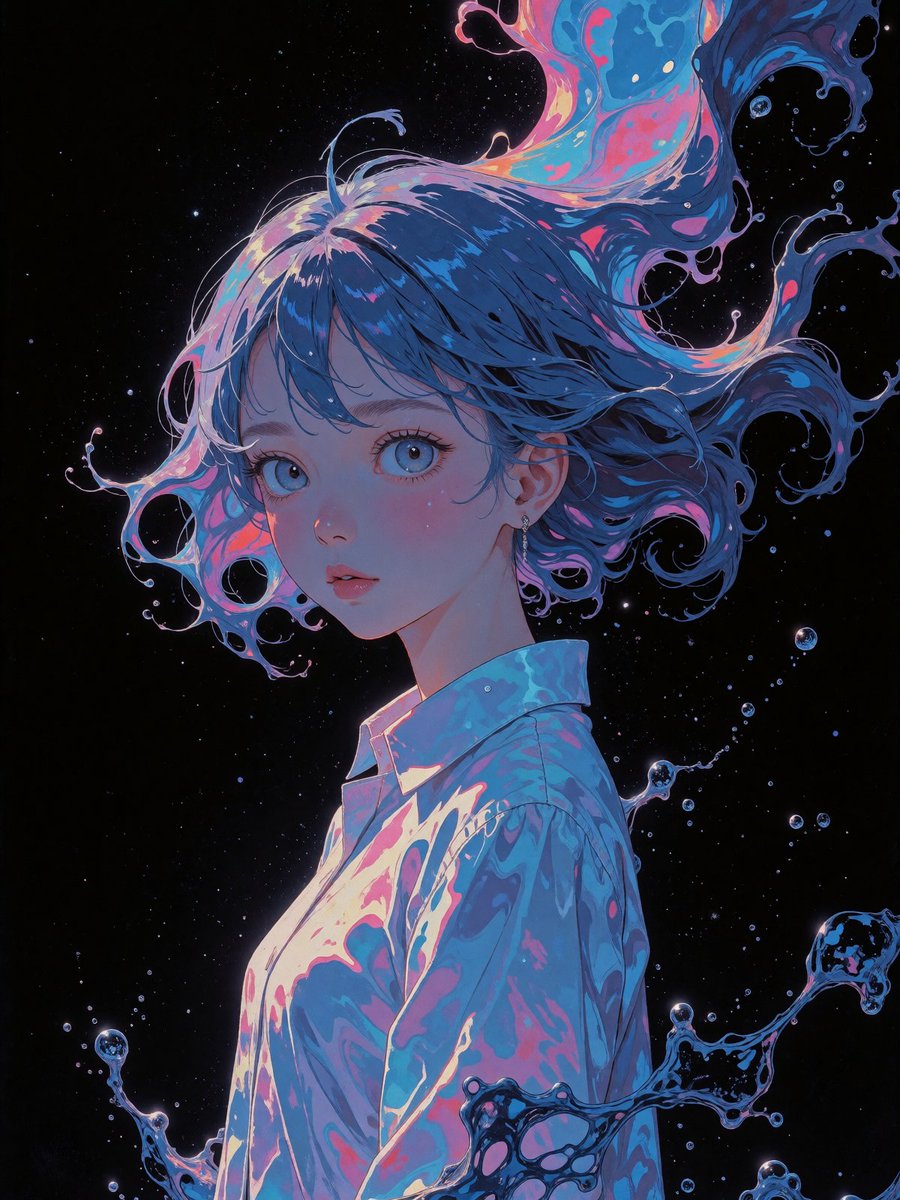 DedgoroArt's tweet photo. Capturing stardust

#aiart #anime #neon https://t.co/CxqGLlErCo