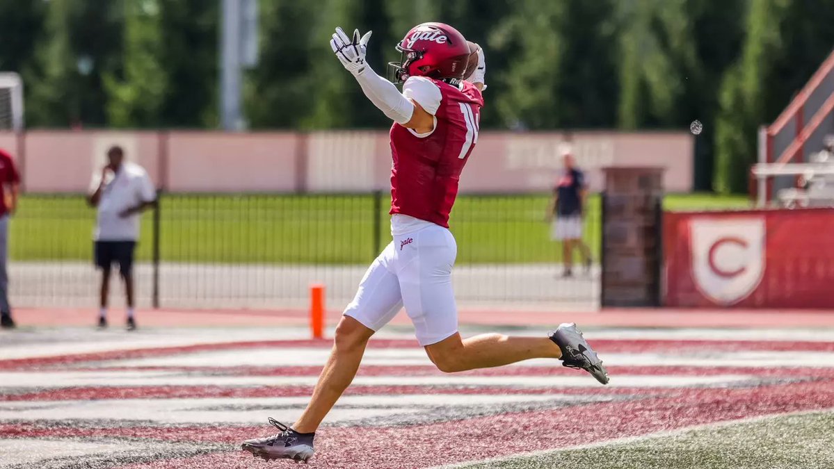 CamMellor's tweet photo. Our @PFN365 highest-graded FCS WRs through 4 weeks:

Matt Fogler, Colgate: 95.0
Jaxton Santiago, Yale: 94.7
Lynn Wyche-El, Youngstown State: 91.5
Aaron Enterline, Towson: 91.2
Dylan Lord, Illinois State: 91.1
Samuel Gbatu Jr., UC Davis: 90.8
Bugs Mortimer, Stephen F. Austin: 90.7
Fidel Pitts, Cal Poly: 90.4
Dane Steel, Montana State: 90.4
Carter Dahlke, Montana State: 90.3

📸: @ColgateFB