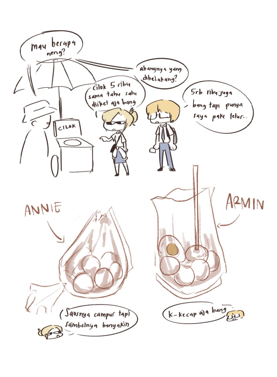 neruukei's tweet photo. armin annie beli cilok, dedek armin gabisa pedes🥰 #armin #annie #aot https://t.co/FVwgxvsXGy