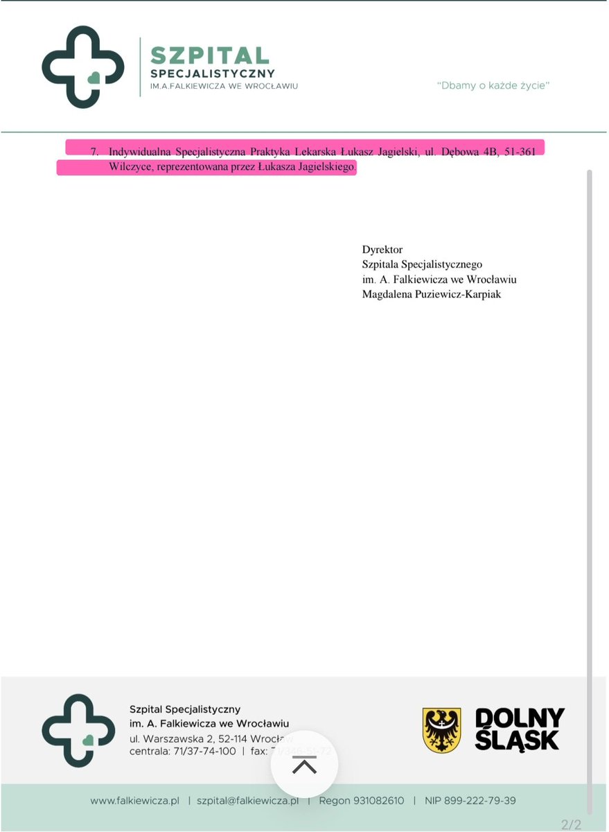GodekKajaU's tweet photo. GIZELA JAGIELSKA BĘDZIE ABORTOWAĆ DZIECI NA BROCHOWIE!

Dyrektor Szpitala im. Falkiewicza we Wrocławiu Magdalena Puziewicz-Karpiak zdecydowała o przyjęciu okrytej złą sławą aborterki do swojej placówki. Wraz z Gizelą pojawi się tu także jej mąż, który również działał na oddziale w Oleśnicy.

Decyzja ta jest wypowiedzeniem wojny przeciw życiu, a głównym frontem tej wojny staje się od dziś Brochów.

Szpital Falkiewicza będzie teraz miejscem starcia cywilizacji śmierci z Cywilizacją Życia. Nie zostawimy poczętych dzieci bez pomocy! Ich niemy krzyk uczynimy donośnym i będziemy budzić sumienia!

Publiczny Różaniec o zatrzymanie aborcji pod szpitalem (wejscie od ul. Biegłej) w najbliższą niedzielę 4.10 o g. 17, kolejny 18.10 w tym samym miejscu i o tej samej porze, kolejne w każdą III niedzielę miesiąca.

Będą także akcje informacyjne skierowane do matek chodzących tu na szkołę rodzenia - aby wiedziały, że idąc do porodu w "Falkiewiczu" mogą trafić na radykalną aborterkę.

A gdy wróci wolna Polska, wymierzymy sprawiedliwość za każde zabite dziecko.