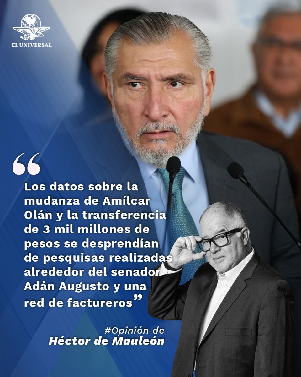 El_Universal_Mx's tweet photo. ✒️ Fuego amigo contra Amílcar Olán  | #Opinión de @hdemauleon

"Nada mal para un hombre que al iniciar el sexenio de AMLO se dedicaba a vender azulejos para baño y pronto se vio beneficiado por contratos millonarios del Insabi, que a través de Romedic, una empresa de reciente creación, obtuvo 500 millones de pesos solo entre 2020 y 2022"

https://t.co/b8r2wGJBn7