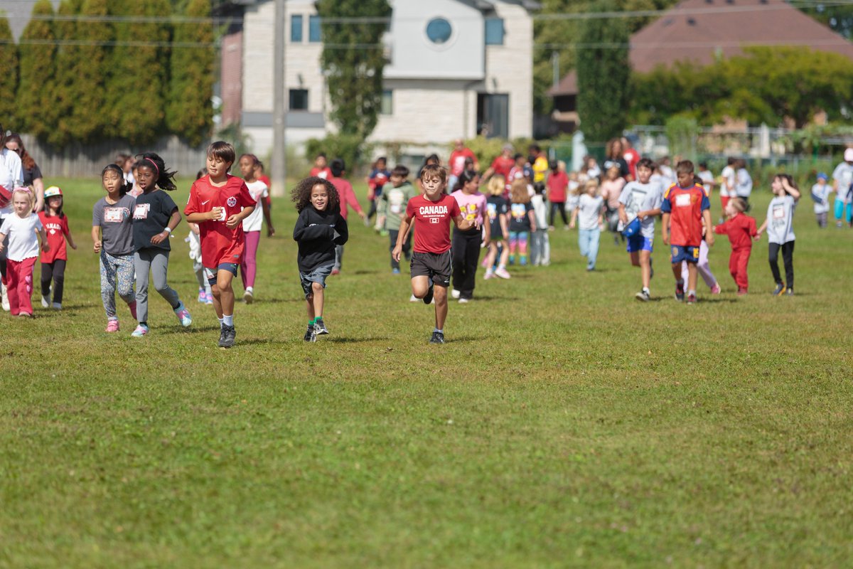 tdsb's tweet photo. Students and staff at Castlebar Junior School honoured Terry Fox by getting active, surpassing their fundraising goal and proudly supporting his vision of a world without cancer. With every step, they carried his message forward: Finish It! 👟💙 https://t.co/bOW7WHZSne