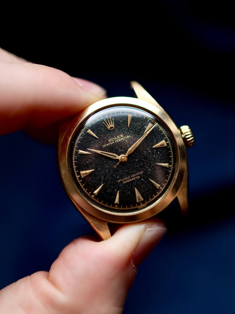 mascdaily's tweet photo. Rolex – Oyster Perpetual (Vintage Waffle Dial) https://t.co/opbpxmzQbC