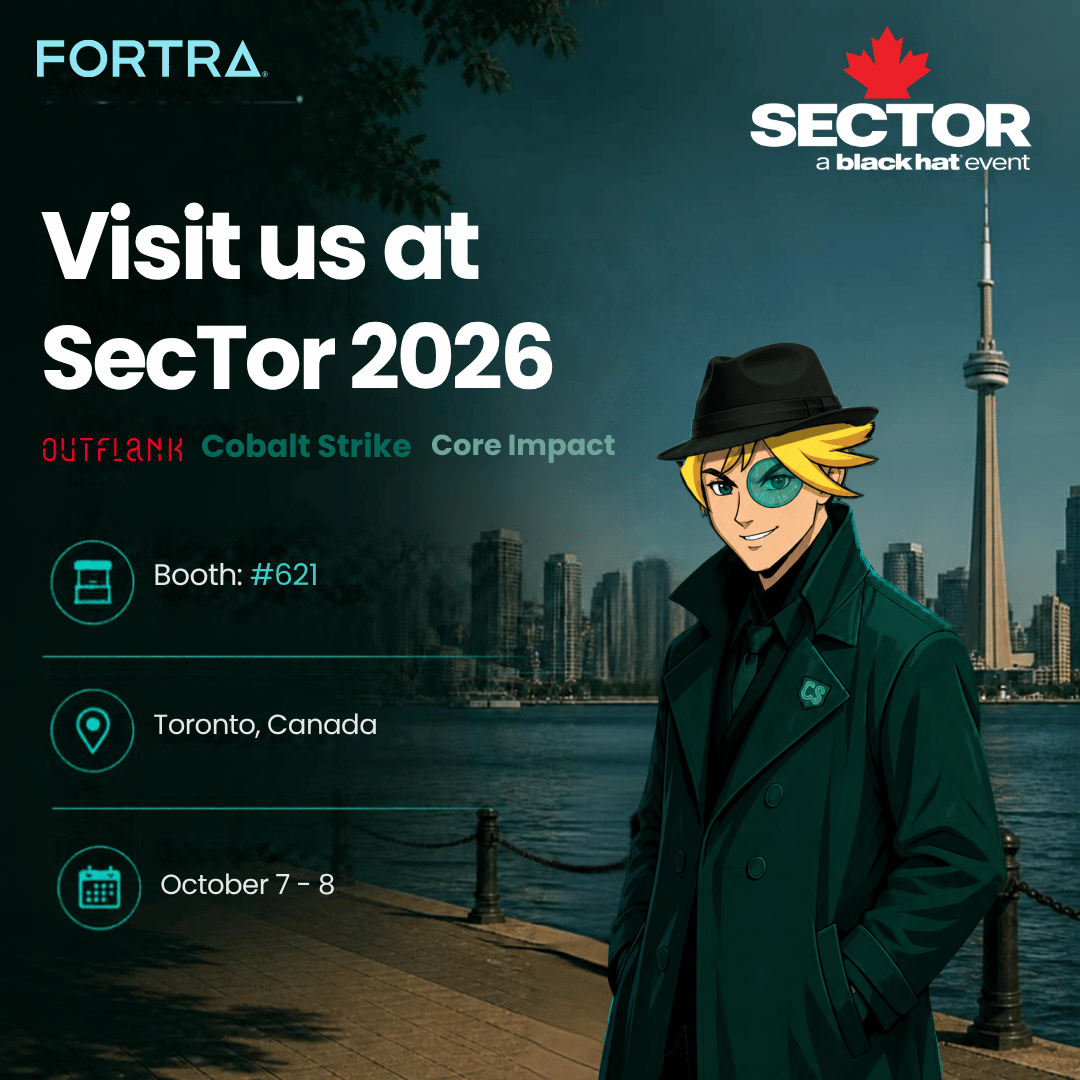 _CoreImpact's tweet photo. SecTor 2026 is coming up and Fortra will be in Toronto.
Connect with Connor Johnson, Nick O’Hara, and Jasmine Zaker at booth #621 for offensive security discussions and demos.
If you’re attending SecTor, stop by and see us! https://t.co/GCq4AE7BAe