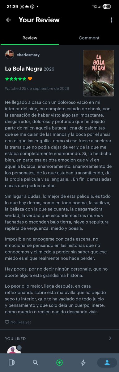 crg_2003's tweet photo. @pgalvez_ Sin lugar a dudas, puede ser de las mejores películas españolas que haya visto. Yo era muy excéptico y suelo evitar todo aquello que atrae masas pero me sorprendió muy gratamente, incluso la trama, fui un poco de sorpresa y quedé destrozado en el cine. Por si quiere ver mi reseña https://t.co/zTNEpyal2H