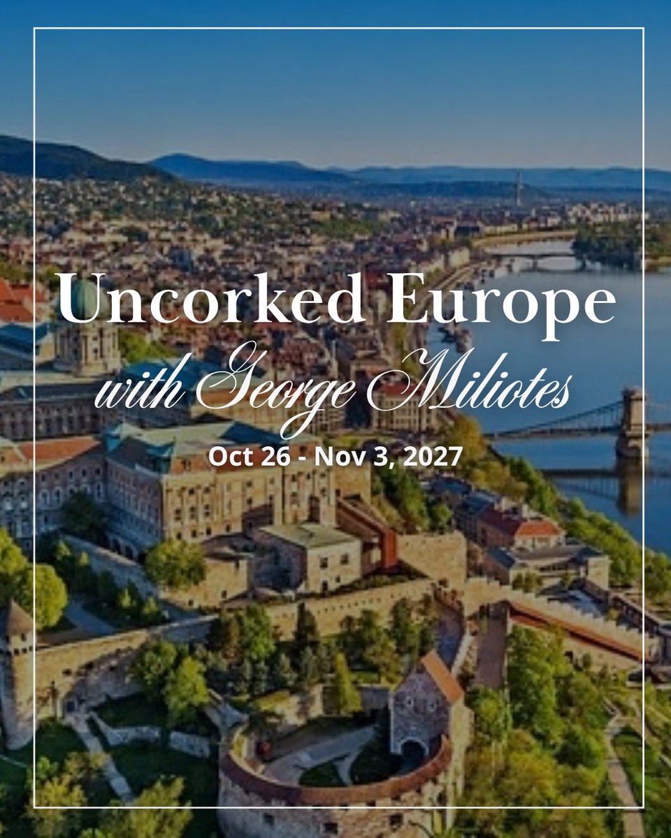 WineBarGeorge's tweet photo. Travel the Danube with Master Sommelier George Miliotes! 🍷 Uncorked Europe brings together wine, food, and incredible destinations for an unforgettable river cruise in partnership with Epic Jaunts Luxury Travel.

Learn more &amp; book: https://t.co/mcnTsSKjD7 https://t.co/y94O7elxsh