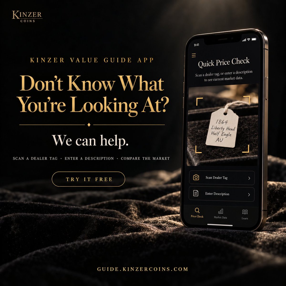 KinzerCoins's tweet photo. Don't know what you're looking at? We can help.

Scan a dealer tag or enter a description in the Kinzer Value Guide app and see current market data instantly. Try it free.

https://t.co/CbHtDmx056

#AncientCoins #CoinCollecting https://t.co/b4p9PIvUi4