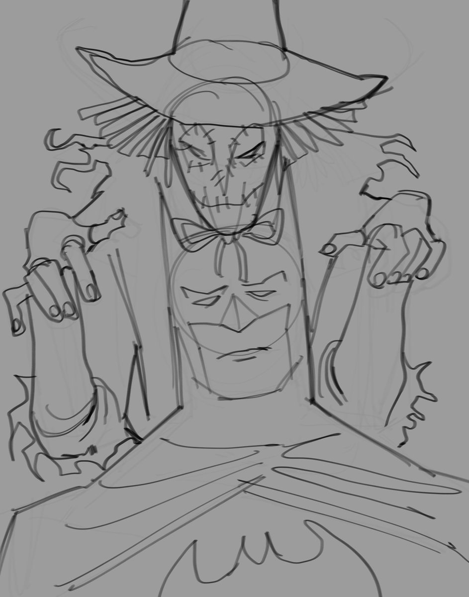 chomiffou's tweet photo. Batman x scarecrow request wip… https://t.co/ZPA5qiE85Q