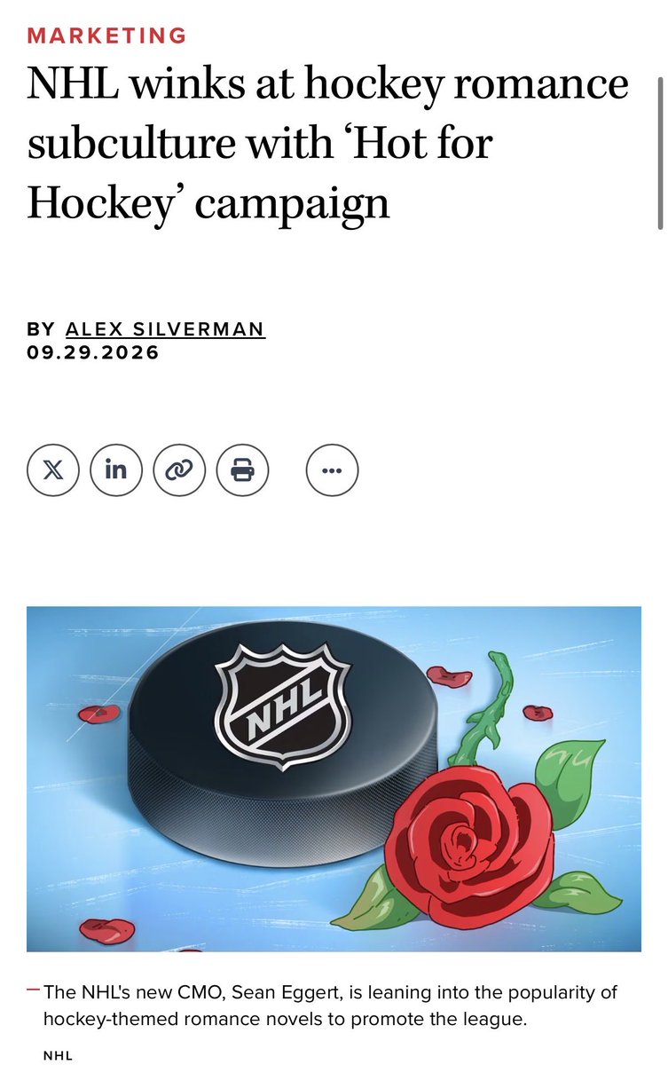 MakarTruther98's tweet photo. Any reporters have the balls to ask the NHLPA or the players if they’re fine with their likeness being used to market to booktok “romance books” freaks?

This is not hockey and this is NOT the culture the league should be marketing to. https://t.co/ssCXE5mMLS