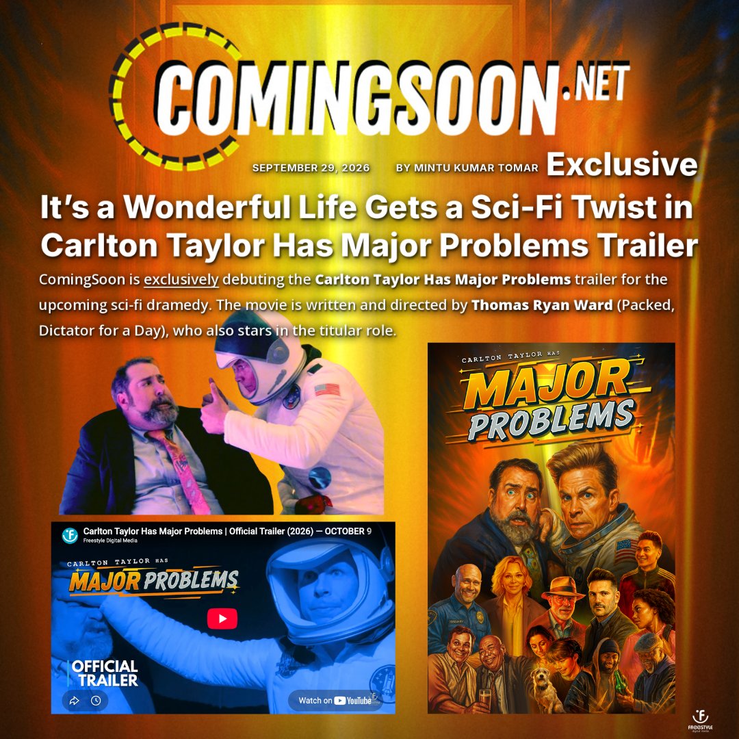 FreestyleDM's tweet photo. 📣📣📣 Exclusive Trailer Debut Drop

🎬 CARLTON TAYLOR HAS MAJOR PROBLEMS

Thanks ComingSoon &amp; Mintu Kumar Tomar!

https://t.co/gqBvCejNNT

Textbook editor hits rock bottom until a stranger pulls him through time &amp; fantasy.

#indiefilm #trailerdrop #FDMFilms #darkcomedy #fantasy https://t.co/A9avE00GYs