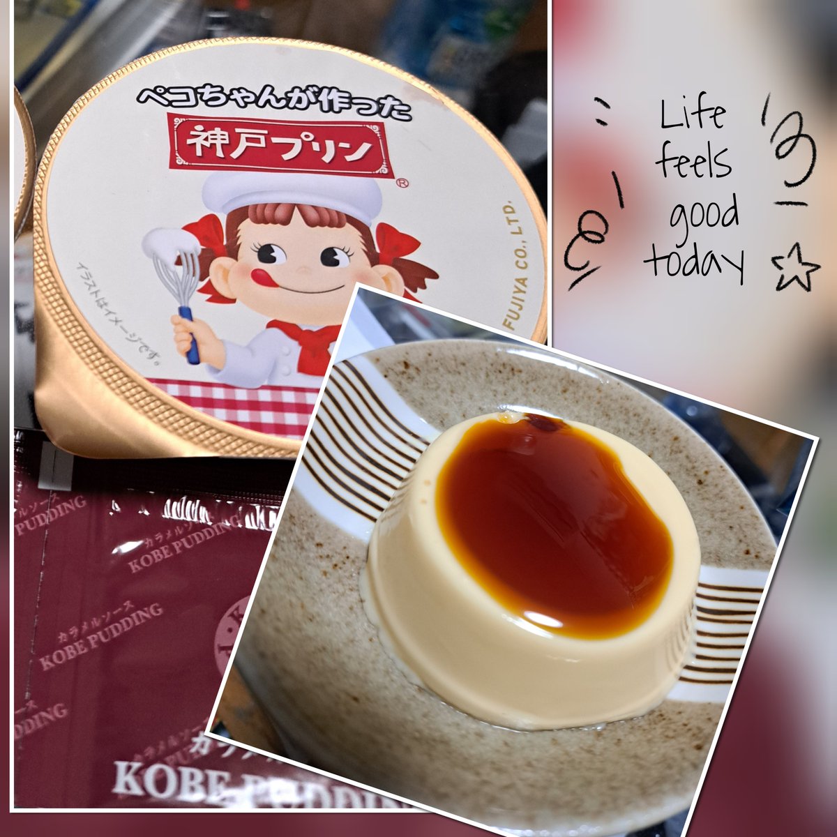 5_MAPDB's tweet photo. たまにしか顔ださないけどいつも何かおみ���げをくれるひと(ㅅ´꒳` )ｶﾝｼｬ♡

 #神戸プリン
 #ペコちゃんが作った神戸プリン https://t.co/UrSIRLcebt