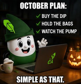 PumptoberRBH's tweet photo. No complicated strategy this October.

Stay patient, stay green, let Pumptober do its thing. 📈 https://t.co/UWsnq7xvIT
