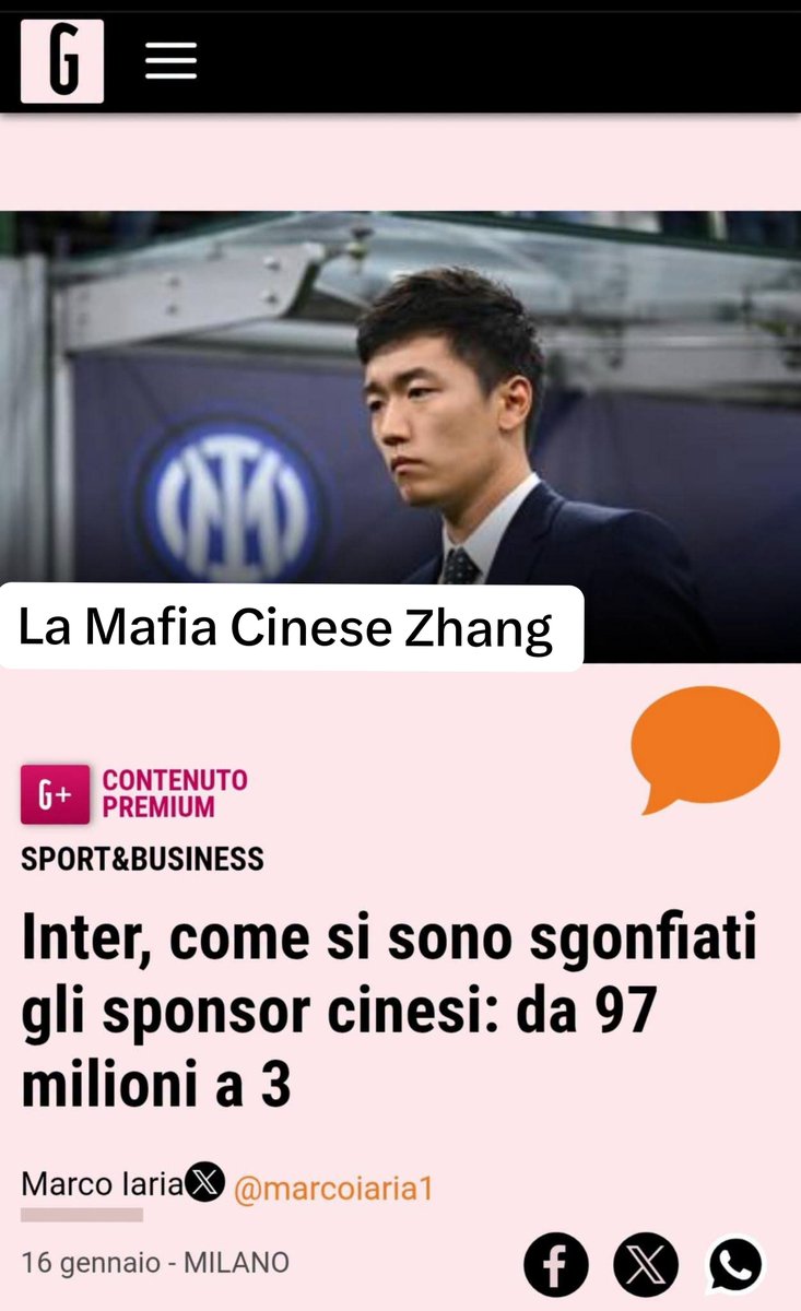 STesta31531's tweet photo. Il #ManchesterCity gonfiava i conti con sponsor fittizi. Guardate questo articolo sull'#Inter a proposito degli sponsor...
Bastava la porcata che hanno fatto con Lionrock X farli scendere dal trono ma, ma siamo in Italia dove chi deve indagare è interista ⚫🔵📦🐭👈 😉 https://t.co/gF70wVEQED