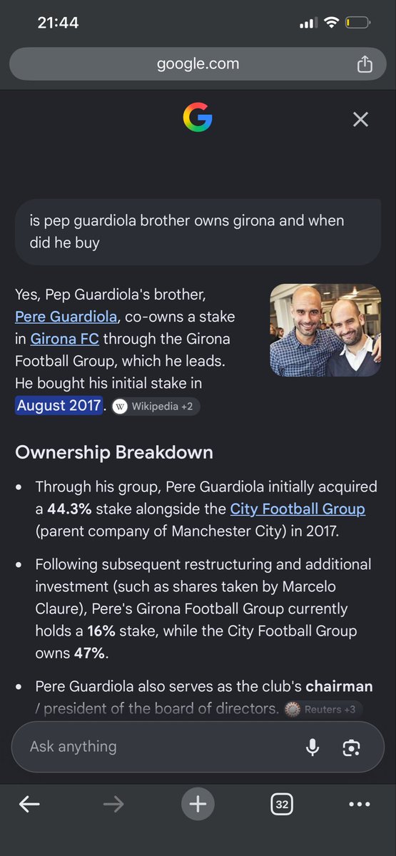 Hakimhussein96's tweet photo. @nonewthing This is crazy!!! Pep signs city 2016 and his brother and city group paid girona 2017!!!! https://t.co/0Kkx4eFJIy