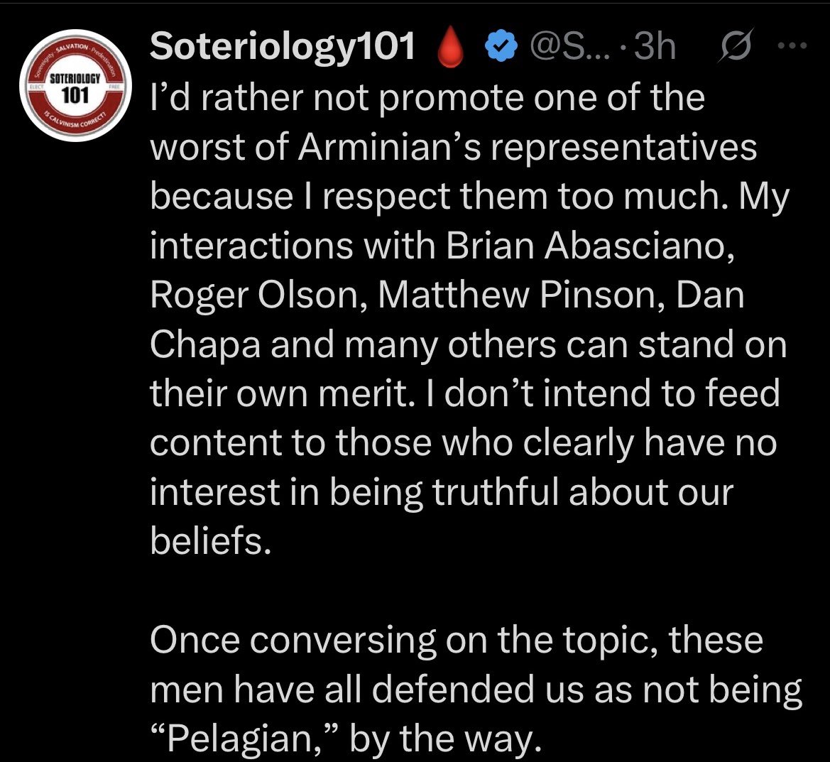 MethodMinistry's tweet photo. This how Provisionists treat you when you criticize their theology.
But by far, Derrik's is the worst...

I'm "beneath him" and maybe once | get "off my knees" for Calvinists" then I'll be "back on his level."

I have never encountered Calvinists using this type of language or criticism before.