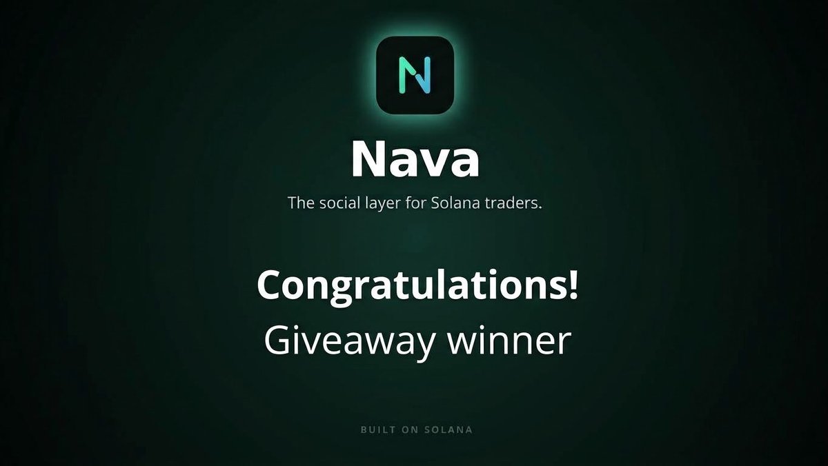 navaecosystem's tweet photo. 🎉 Giveaway Winners Announced

The draw is complete, congratulations to 
@ArasHamrod 
Please comment your Sol address.

This won't be our last giveaway.
Thank you for your continued support.
#solana #Web3‌‌ #nava https://t.co/ExKuIpk7Ak