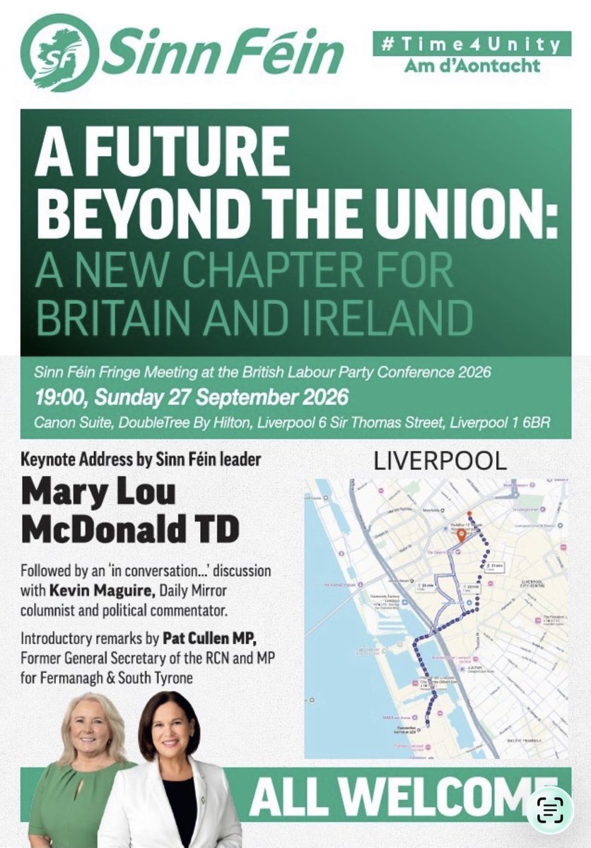 JonTonge's tweet photo. SDLP and Sinn Féin both come and argue their case at Labour’s conference, albeit SF cancelled this year amid Drumcree. Find it slightly odd that NI’s unionist parties don’t come and put their case at the governing party’s main event. https://t.co/AiHtuAvnl6