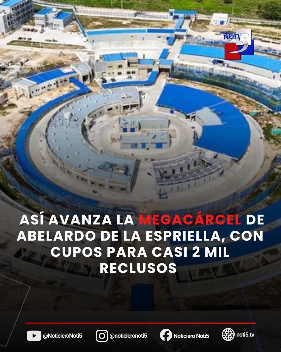 NoticieroNoti5's tweet photo. 🚨 #Atención | Así avanza Renacer, la primera megacárcel del Gobierno de Abelardo de la Espriella. La obra ya alcanza el 88 % de ejecución y tendrá capacidad para 1.974 reclusos en Sábanas de San Ángel, Magdalena. 🏗️🔒
#ultimate #megacárcel #viral https://t.co/ZCpVwCj7sW