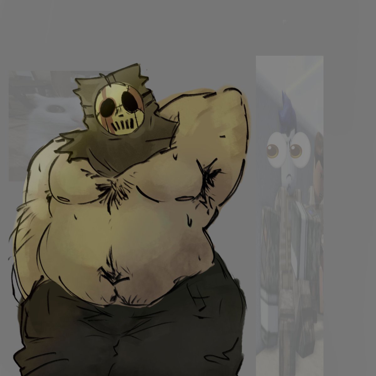 Noteling1's tweet photo. Omg hi slash- ew why are you so fat and ugly 
(I tried rendering erm) https://t.co/V6NLzj9DCy