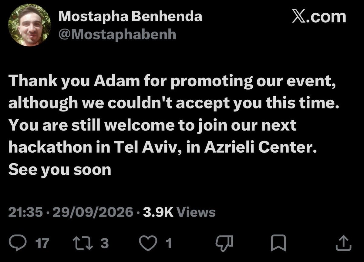 realAdamLevi's tweet photo. Is that a threat? cc @mosssad @idf https://t.co/jnkntPqK8x