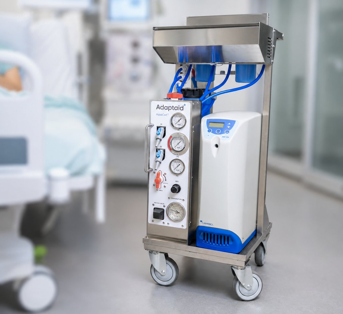 adaptaid's tweet photo. Mobile and compact, this unit is ideal for dialysis applications such as home dialysis, dialysis centers, emergency rooms, critical care units and hospital departments requiring portable solutions. https://t.co/M7WS7e7mXS  #Adaptaid #Dialysis #watertreatment #waterfiltration https://t.co/lUQzZ9BJtd