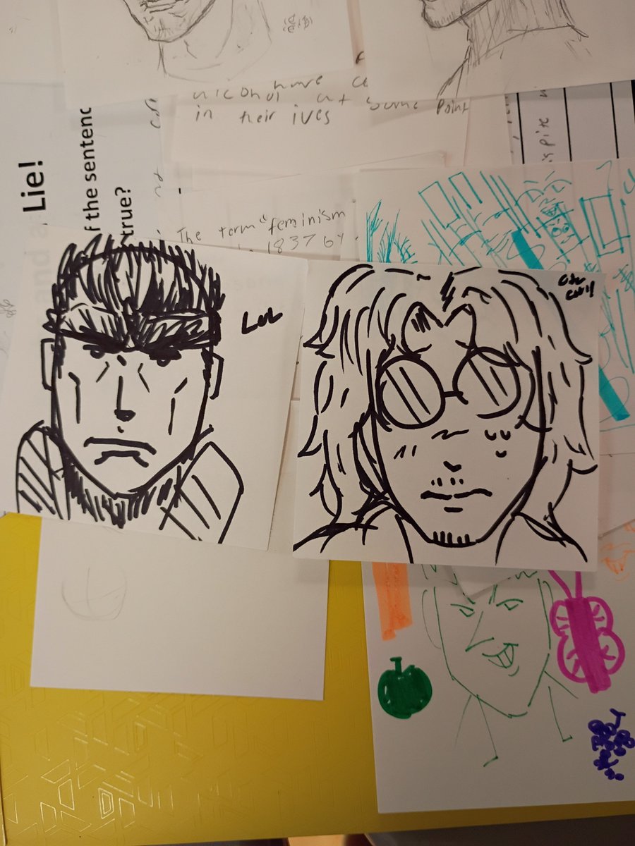 vanagogecoMM's tweet photo. Damn I really gotta start changing it up, but I really love drawing their faces on sticky notes it's just so satisfying, and I love them sm lol #otasune https://t.co/UnpCKjqtQJ