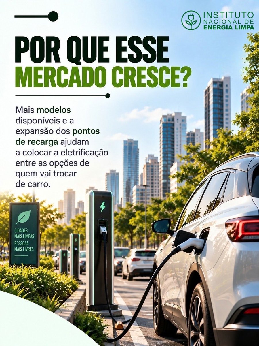 inelbrasil's tweet photo. 🚗⚡ O Brasil chegou à marca de 1 milhão de veículos leves eletrificados. O número reúne carros 100% elétricos e diferentes tipos de híbridos e mostra como essa tecnologia vem ganhando espaço nas ruas.

Mas o que muda na prática? Em uma comparação com duas picapes da tabela do Inmetro, a elétrica consome cerca de 20,8 kWh para percorrer 100 km. A picape a diesel usa cerca de 10,5 litros na mesma distância.

Se a eletricidade custar R$ 1/kWh e o diesel, R$ 6/litro, isso representa aproximadamente R$ 21 contra R$ 63 por 100 km. São preços ilustrativos: o gasto real depende da tarifa, do combustível e das condições de uso.

A diferença também aparece no escapamento. Segundo a tabela do Inmetro, a picape elétrica registra zero emissão de CO₂ pelo escapamento, enquanto a versão a diesel usada no exemplo registra 22,6 kg a cada 100 km. A produção da eletricidade e a fabricação dos veículos também geram emissões e não entram nessa medida.

A eletromobilidade avança. Ampliar o acesso à recarga e à energia limpa ajuda a levar seus benefícios a mais pessoas.

🌱☀️