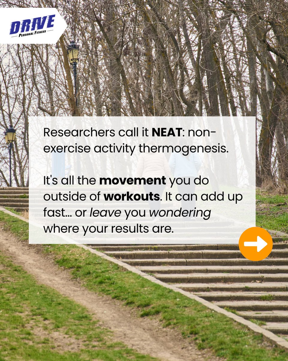 LisbethWhe0c5's tweet photo. Most calories you burn daily come from NEAT—non-exercise activity thermogenesis—not workouts. It can vary by up to 2, 000 calories between people of similar size. Move more: take the stairs, walk, stand, stretch, and stay active throughout the day. https://t.co/TVonOAVRk9