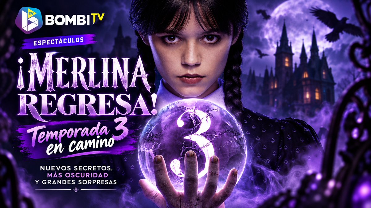 bombiteve's tweet photo. ¡Merlina vuelve más oscura que nunca! La tercera temporada ya está en marcha y prepara grandes sorpresas
https://t.co/iTfbMvcfjY https://t.co/KjNptMT6mt
