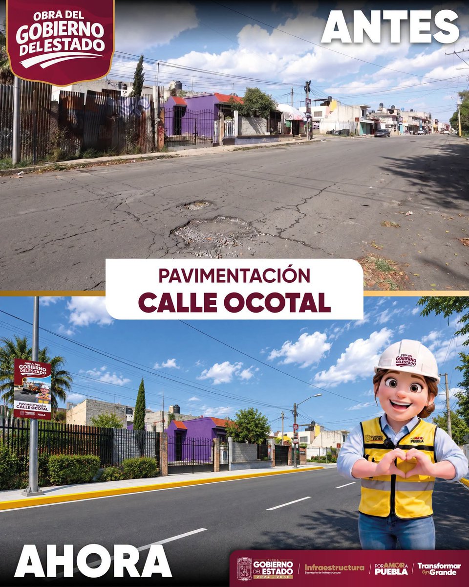 ReneCZ1's tweet photo. El gobierno de @pepechedrauimx y @armentapuebla_ andan pavimentando con pura IA, ponen zaguán, aparecen árboles, remodelan fachadas jajaja una vergüenza, quieren justificar lo que se roban, con pura IA. @AztecaNoticias @aztecapuebla https://t.co/6qqiPrVKOk