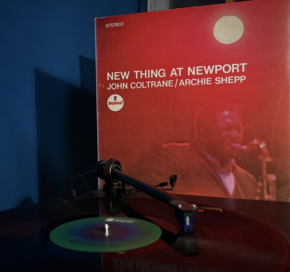 TrJiri's tweet photo. New Thing At Newport
John Coltrane* / Archie Shepp**
feat. 
* Mccoy Tyner, Jimmy Garrison, Elvin Jones 
** Bobby Hutcherson, Nare Phillips, Joe Chambers 
1965 @impulselabel 
Now playing jazz on vinyl 
#JohnColtraneCentennial #Coltrane100 https://t.co/1tVVnPXsoL