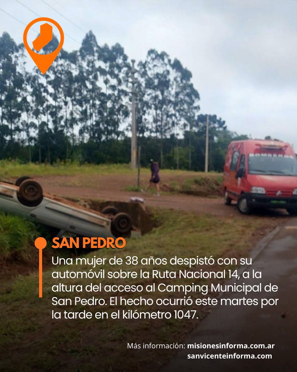 MnesInfo's tweet photo. Despistó con su Auto sobre la Ruta 14 en San Pedro y Resultó Ilesa
https://t.co/MbW9FdPIGS https://t.co/HPV1GnqZyz
