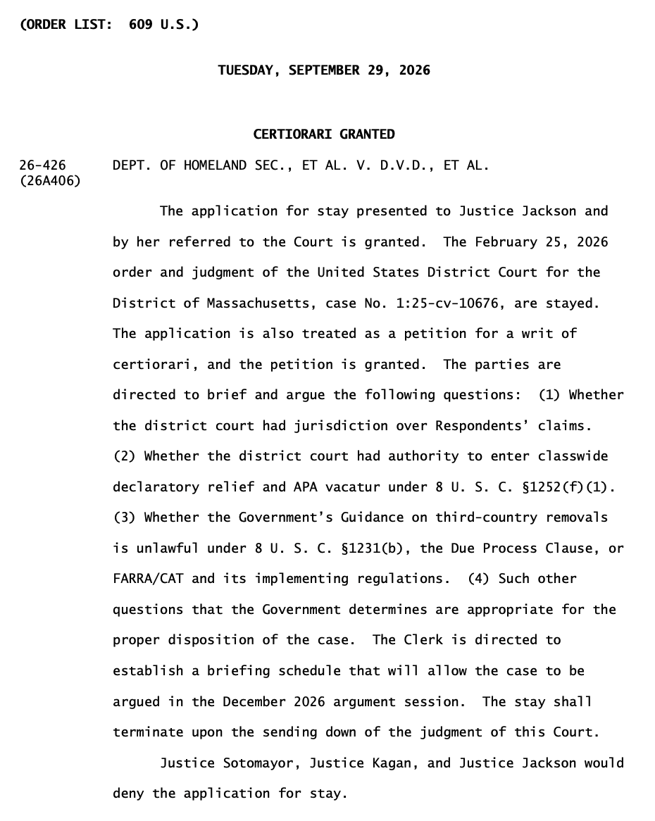 mrddmia's tweet photo. Another major Supreme Court victory for President Trump, American voters, and the rule of law.

Fake asylum seekers (fighting-aged men) pretend they will face persecution if we send them back to their home countries (where they left behind their wives and kids).

So Trump said he will send them to third countries.

Democrat plaintiffs ran to Democrat judges, who illegally blocked Trump's deportations.

The Supreme Court just stepped in.

Again.

To these illegals playing illegal games:

Enjoy your new homes in hellholes Liberia, Equatorial Guinea, and the Central African Republic.

Home doesn't look so bad anymore, right?

https://t.co/60C0ubBnlb