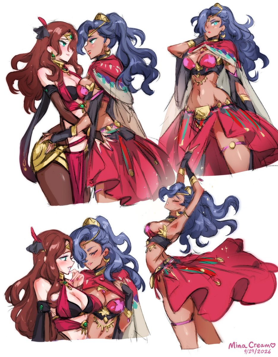minaqueenu's tweet photo. Leda x Dorothea sketches https://t.co/VzRcJ36q89